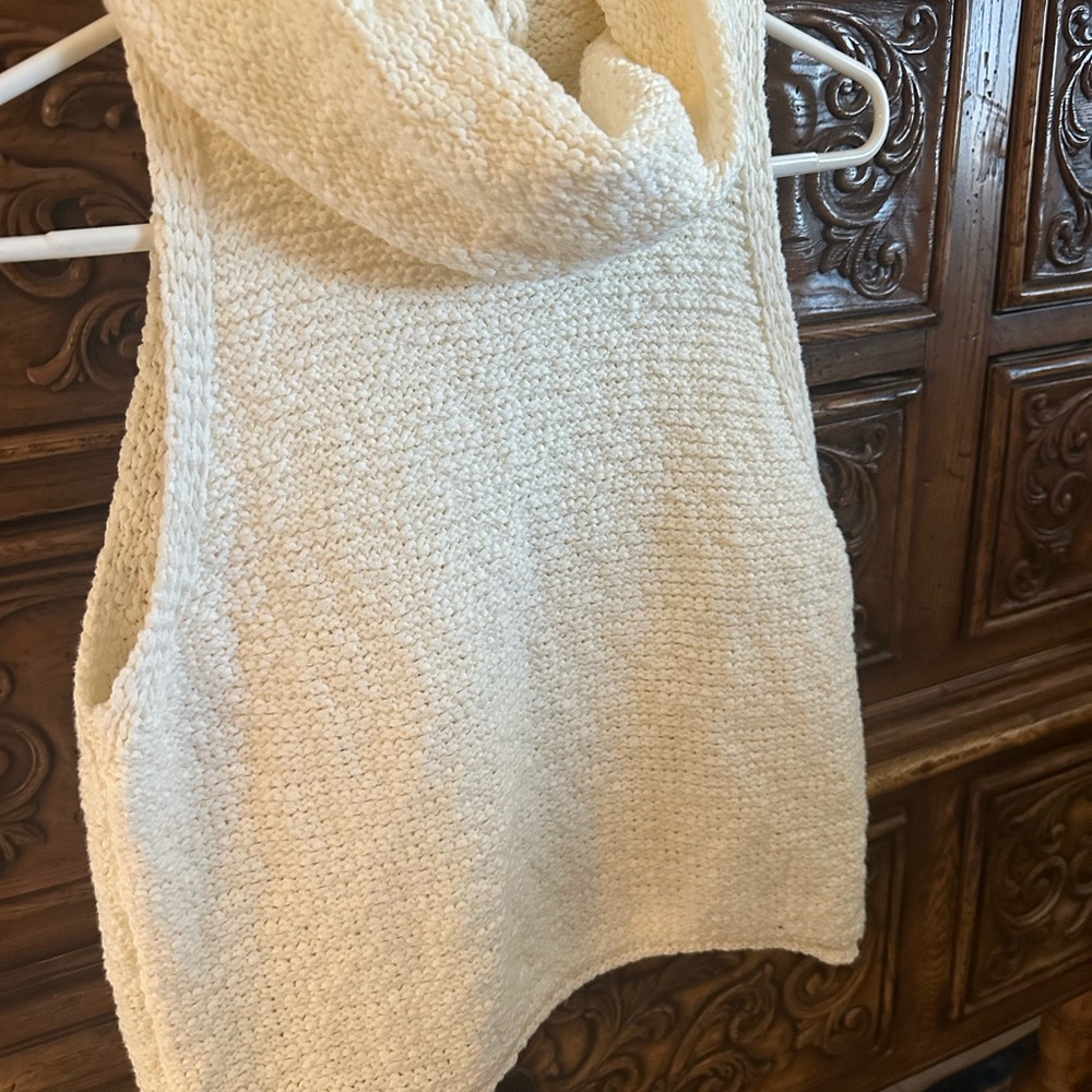 Cream Cowl Neck Sweater